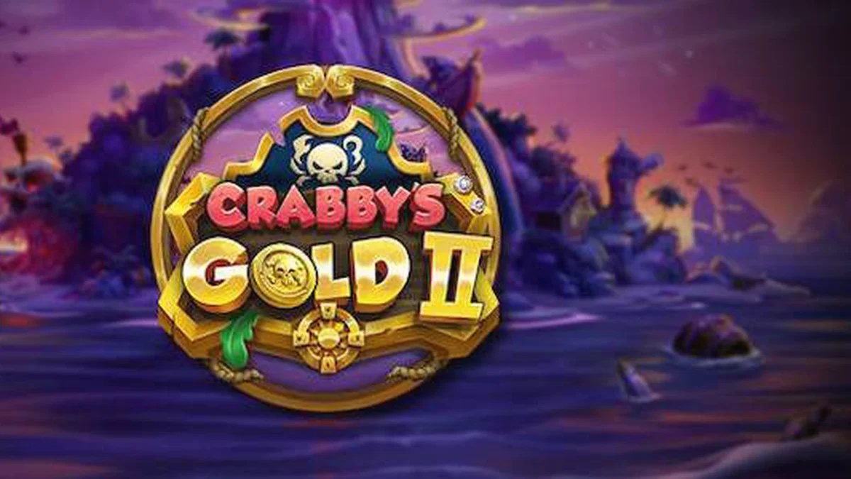 Pemandangan bertema bajak laut di slot Crabby’s Gold II